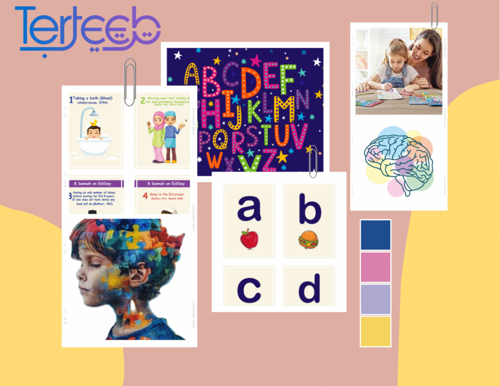 green & white modern mood board photobook